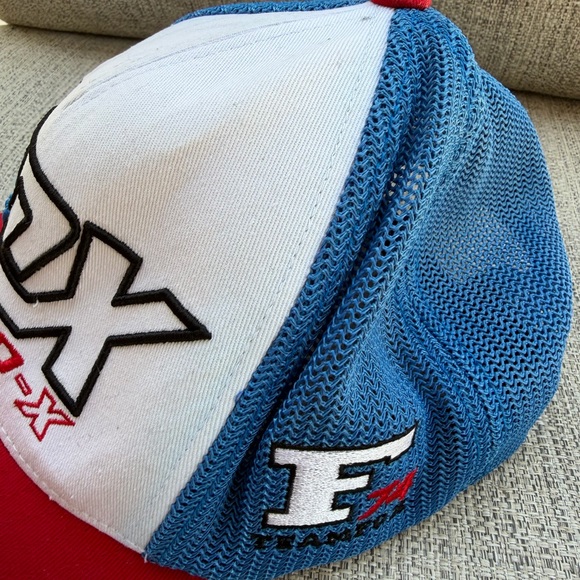 Fox Racing Moto-X Hat - Red, White, Blue TeamFox Hellion Flexfit Ball Cap - Picture 3 of 6